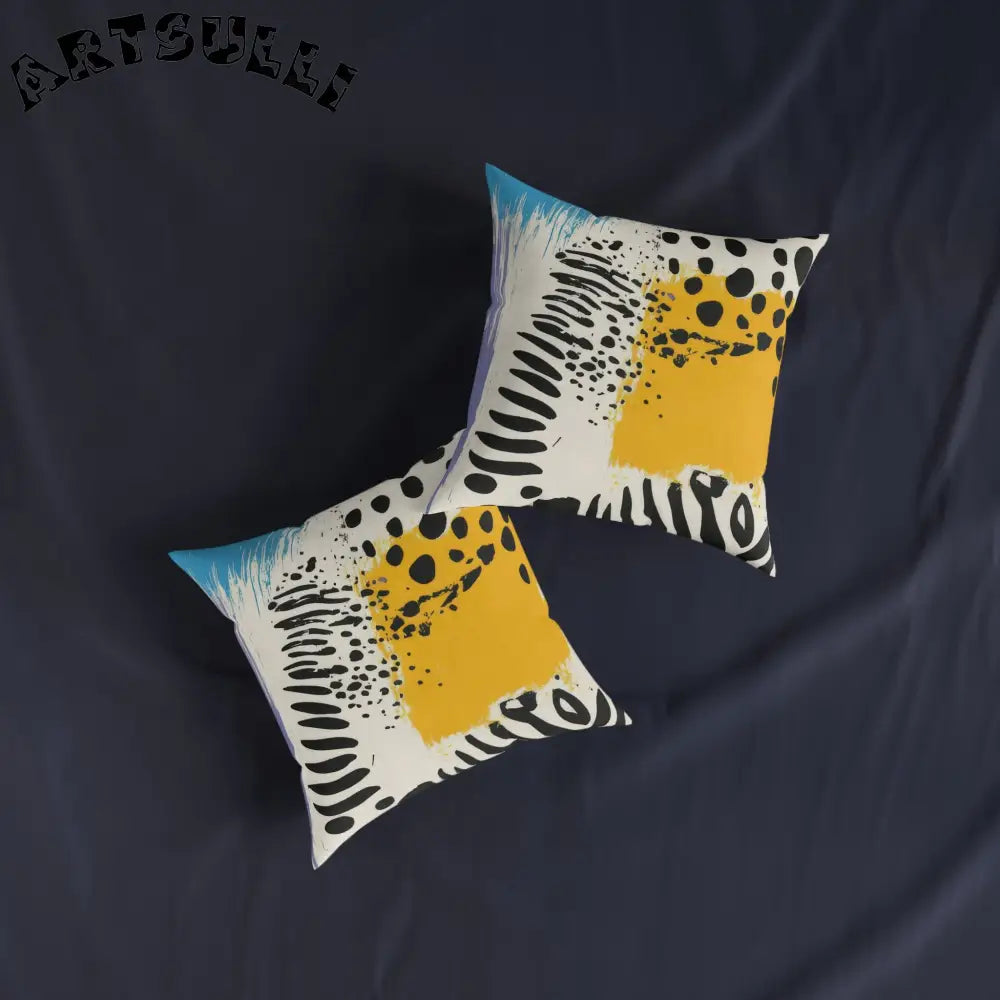 JAKKOUTTHEBXX Rae Zebra Rhapsody Square Pillow JAKKOUTTHEBXX