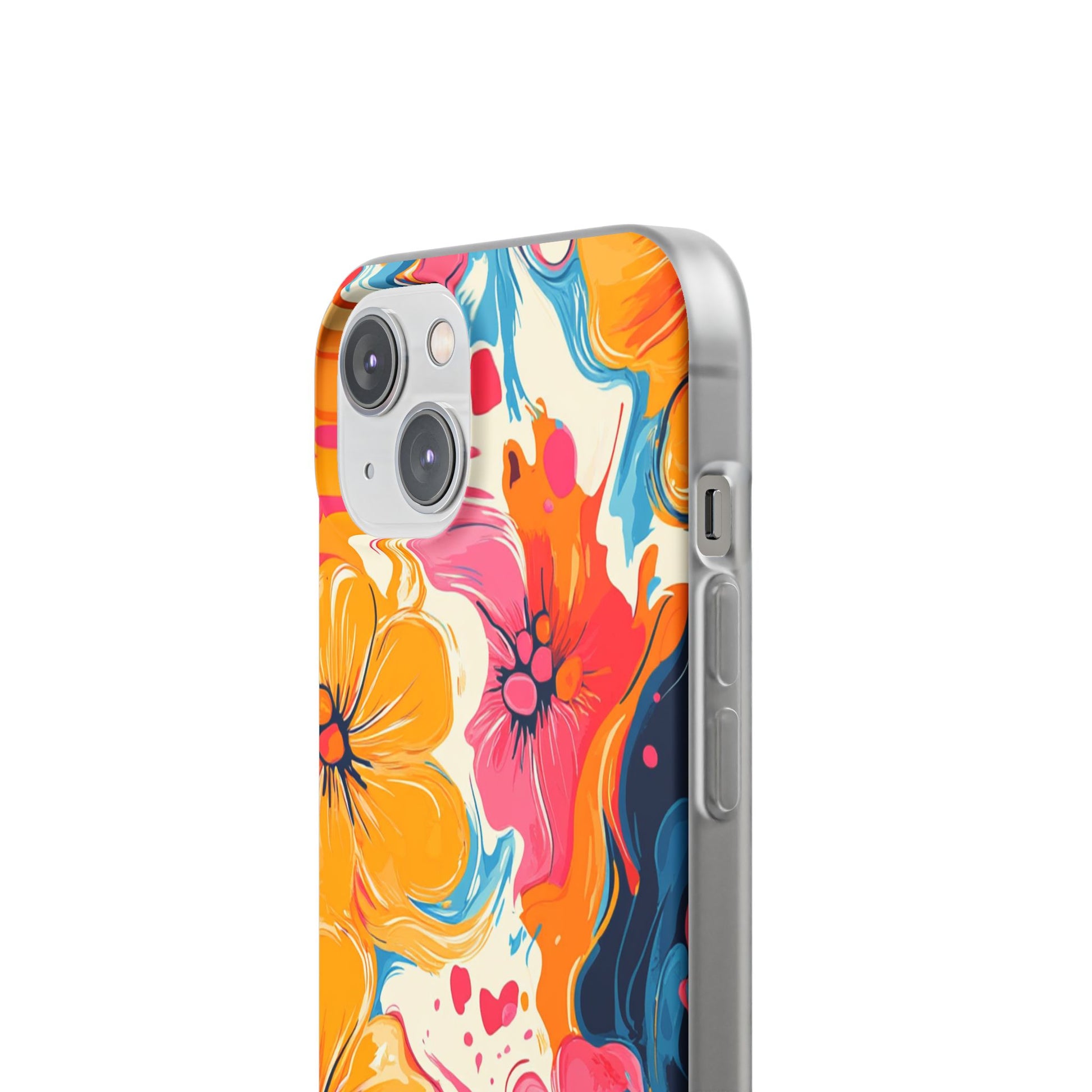 Vibrant Abstract Floral Flexi Case, Artsulli - Art is Long, Life is Short, Phone Case, , , , , , , 