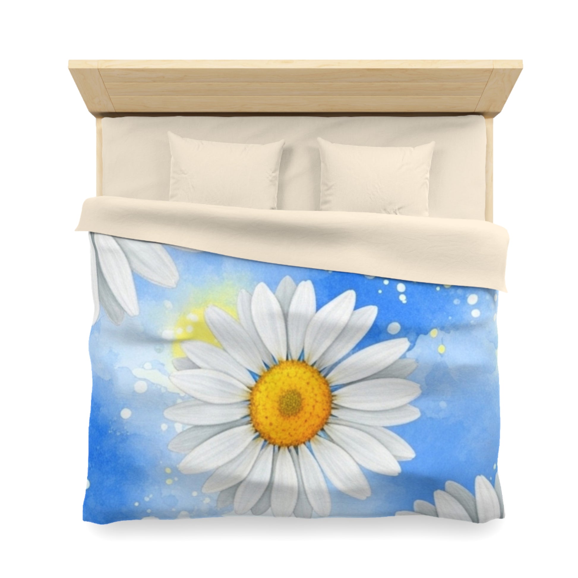Daisies Microfiber Duvet Cover, Artsulli - Art is Long, Life is Short, Home Decor, , , , , , , 