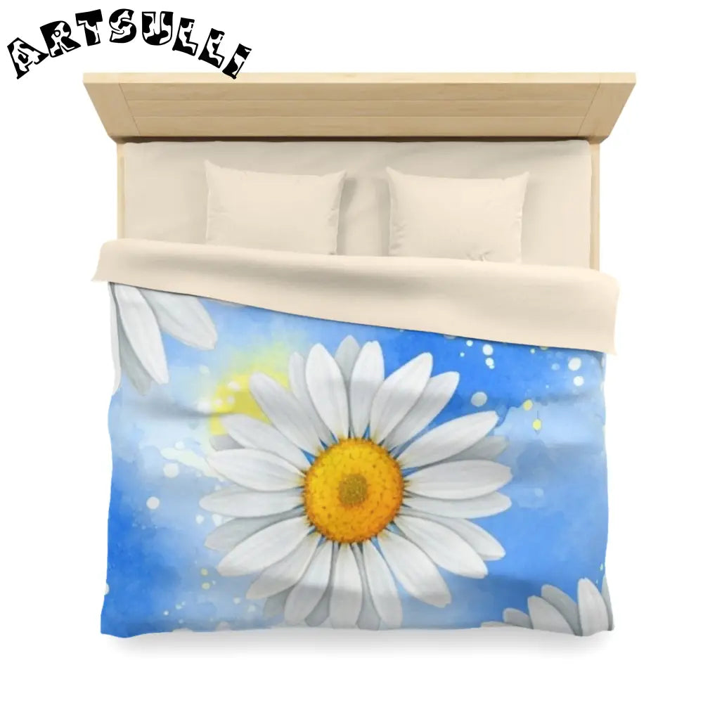 JAKKOUTTHEBXX Daisies Microfiber Duvet Cover JAKKOUTTHEBXX Artsulli