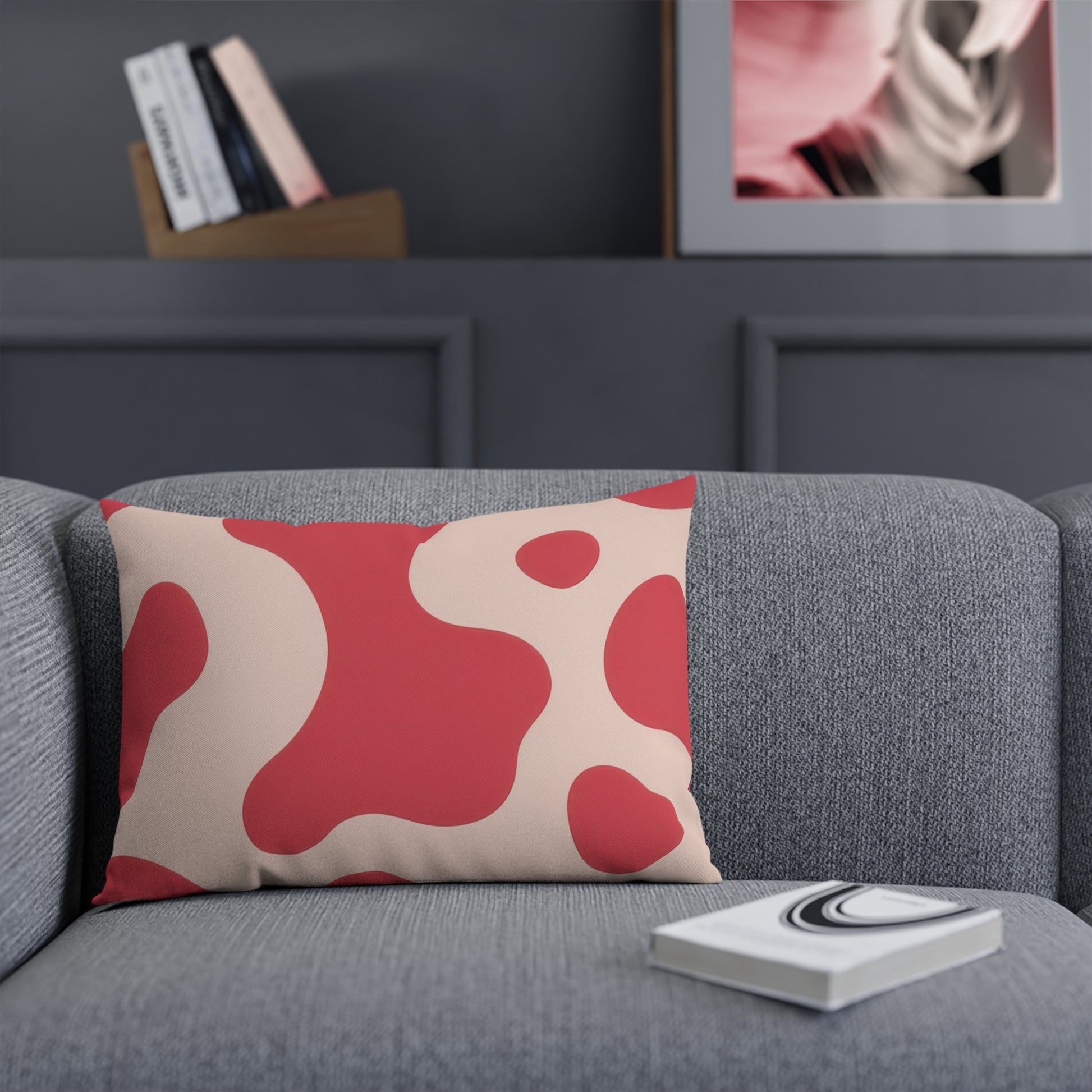 Red Jungle Cow Cushion, Artsulli - Art is Long, Life is Short, Home Decor, , , , , , , 