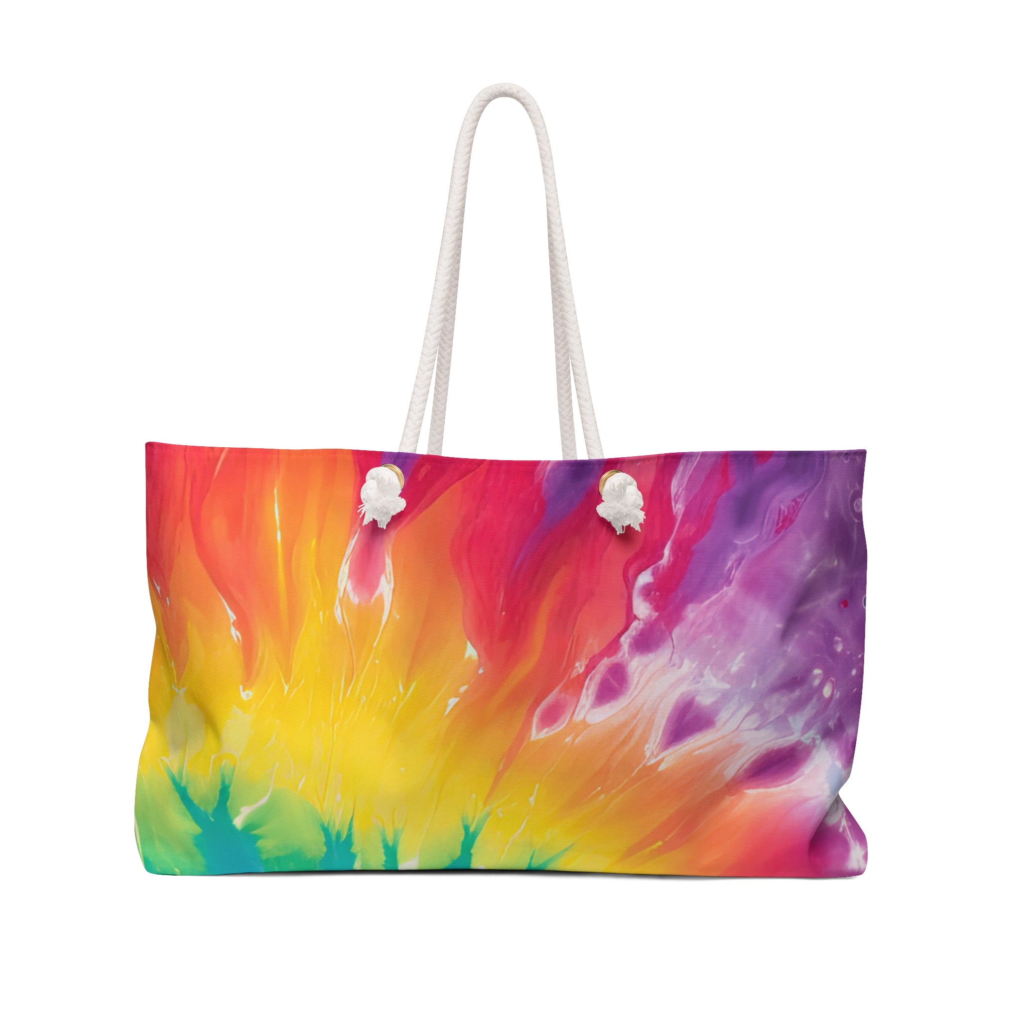 Tie Dye Weekender Bag, Artsulli - Art is Long, Life is Short, Bags, Size, 24" × 13", , , , , 37930597304112836674