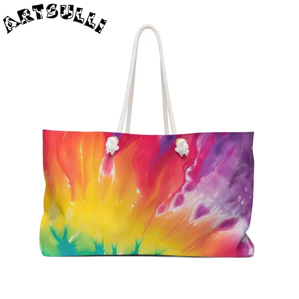 JAKKOUTTHEBXX Tie-Dye Rope Handle Weekender Tote 2025