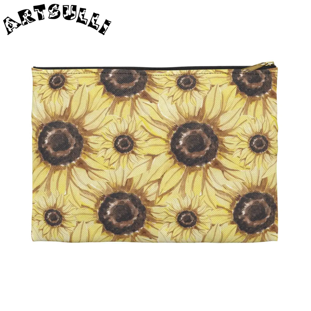 JAKKOUTTHEBXX Retro Anime Sunflower Accessory Pouch JAKKOUTTHEBXX