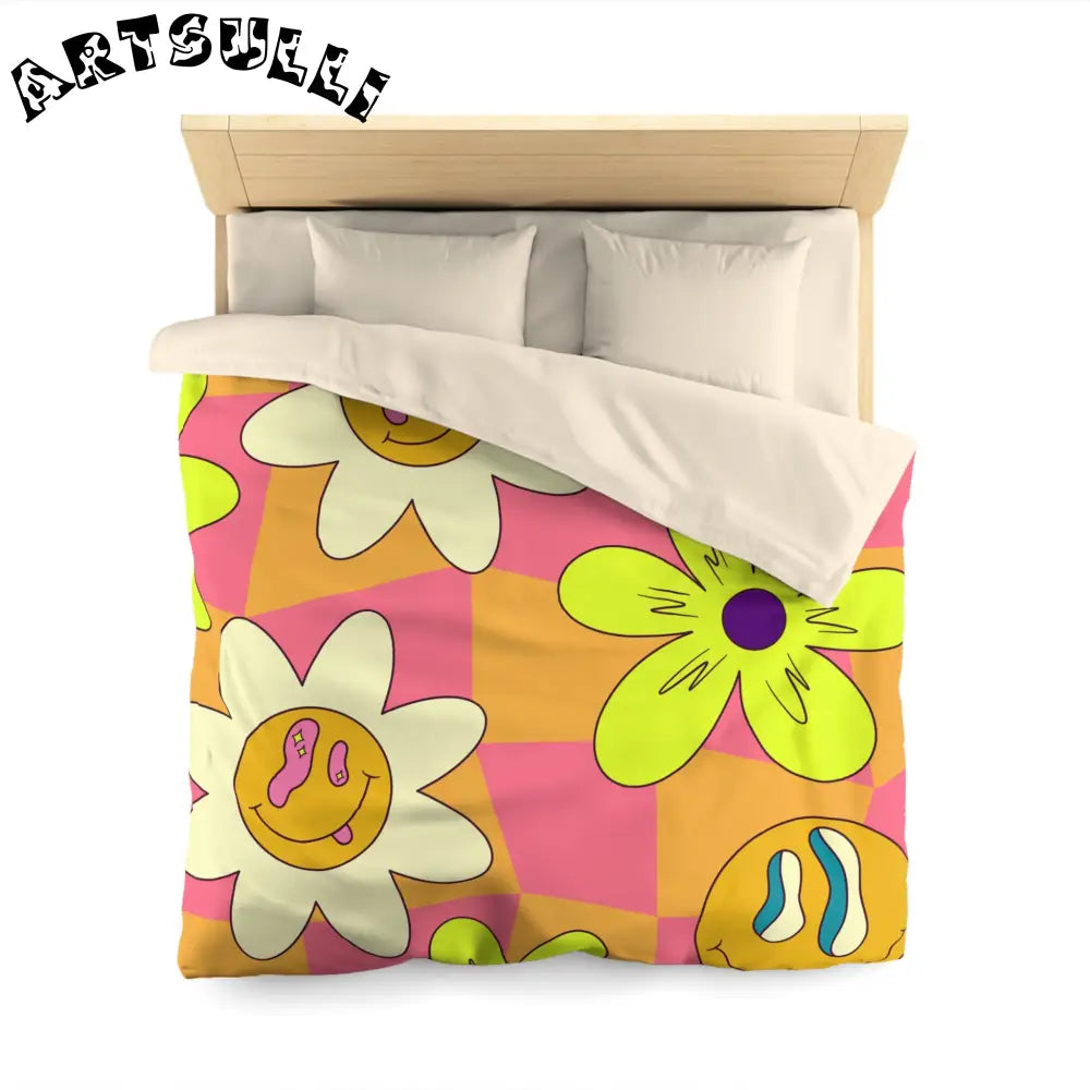 JAKKOUTTHEBXX Trippy Sour Face Rave Microfiber Duvet Cover