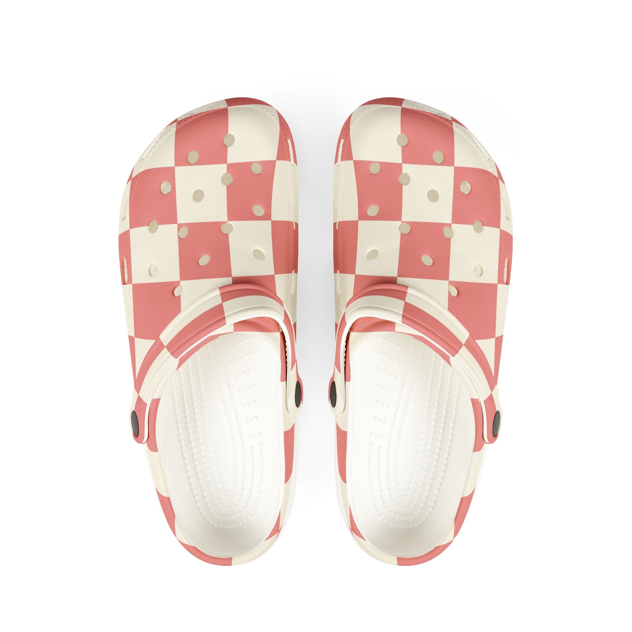 Retro Checkered Grassland Sprites EVA Foam Rubber Shoes (AOP), Artsulli - Art is Long, Life is Short, Shoes, Size, US 6 (Women's), Color, White, , , 85258151742992176690