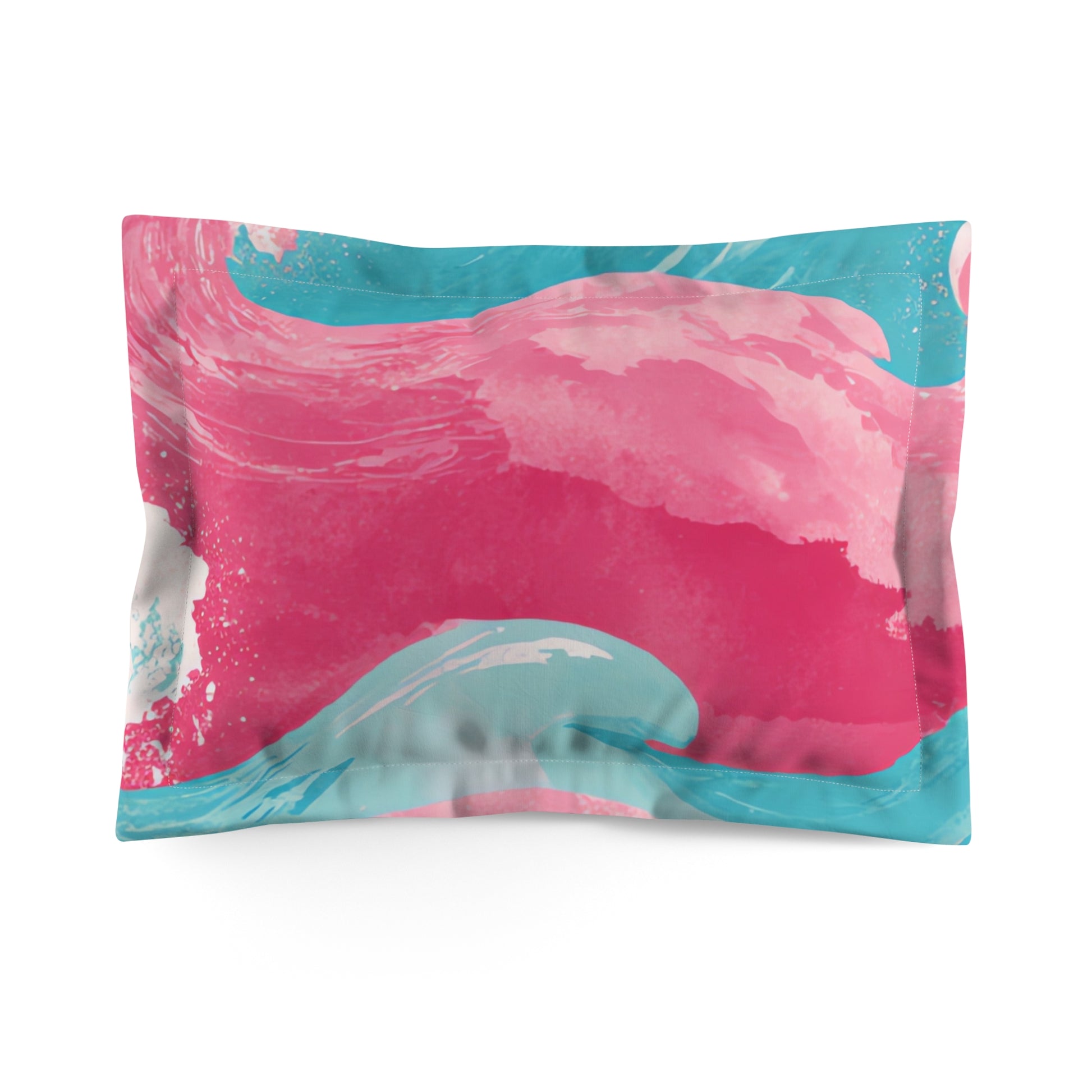 The Great Pastelwave Pink and Blue Microfiber Pillow Sham, Artsulli - Art is Long, Life is Short, Home Decor, Size, Standard, , , , , 11985615630642523193