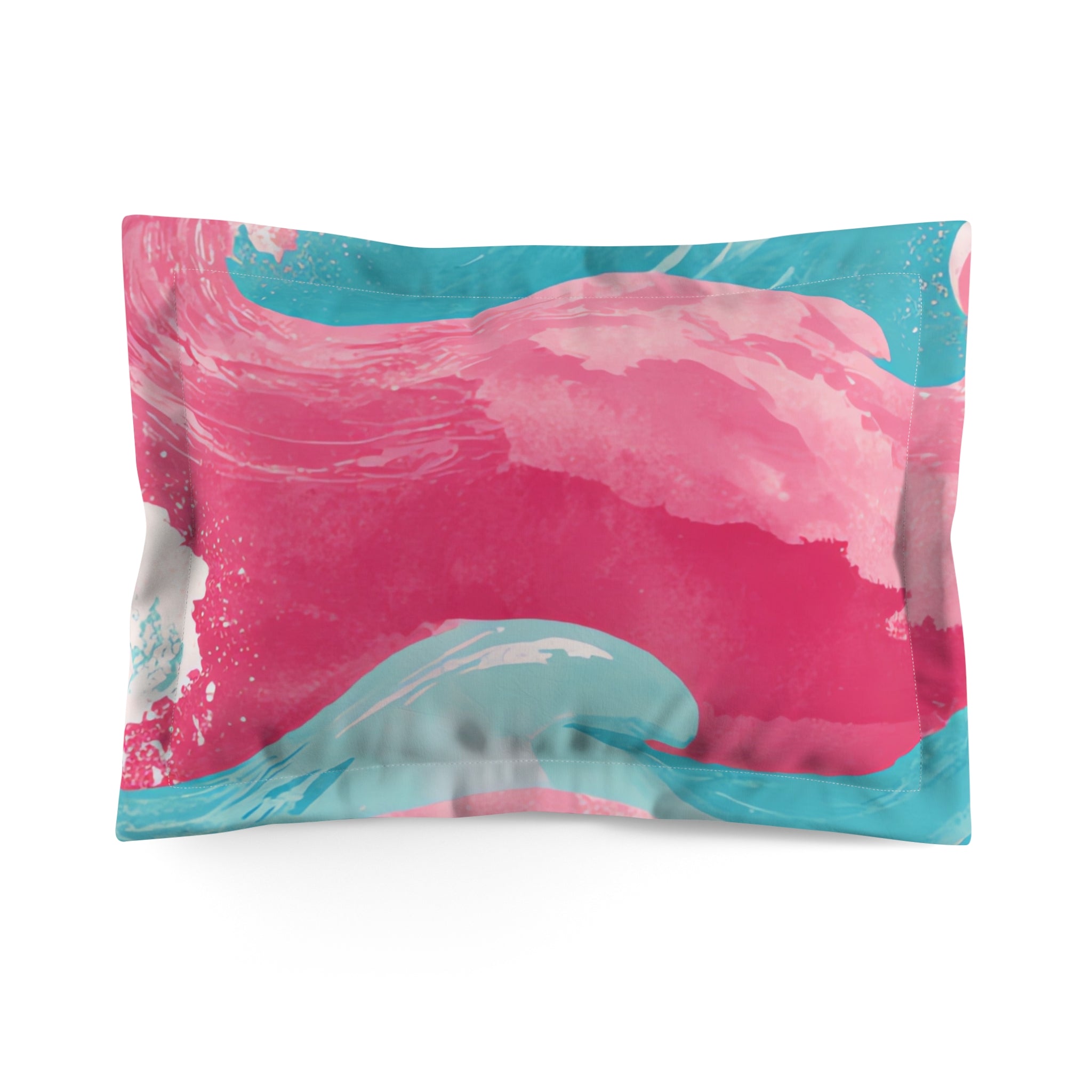 The Great Pastelwave Pink and Blue Microfiber Pillow Sham, Artsulli - Art is Long, Life is Short, Home Decor, Size, Standard, , , , , 11985615630642523193