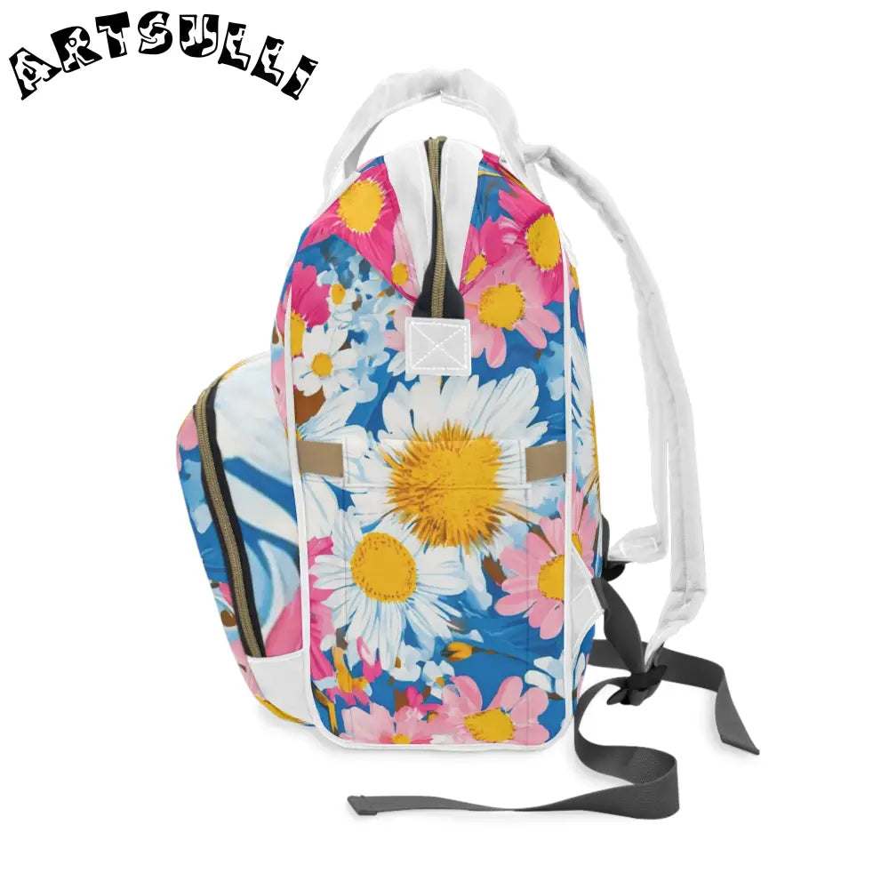 JAKKOUTTHEBXX CDG Daisy Dream Blue Multifunctional Diaper Backpack