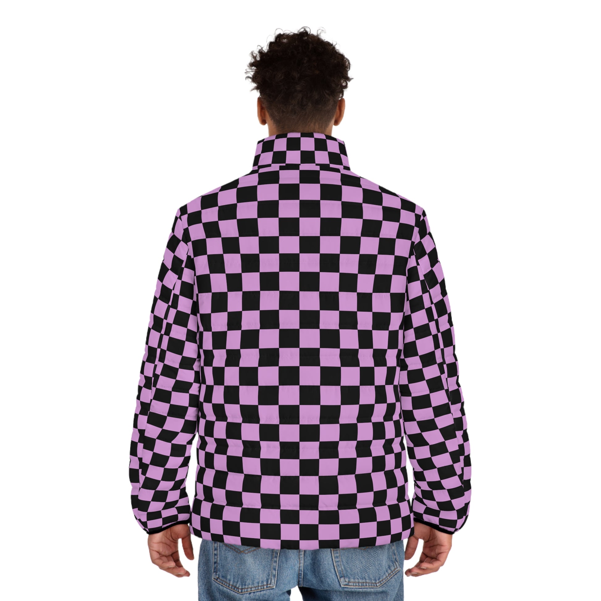 Pixel Punk Vision Men's Puffer Jacket (AOP), Artsulli - Art is Long, Life is Short, All Over Prints, , , , , , , 
