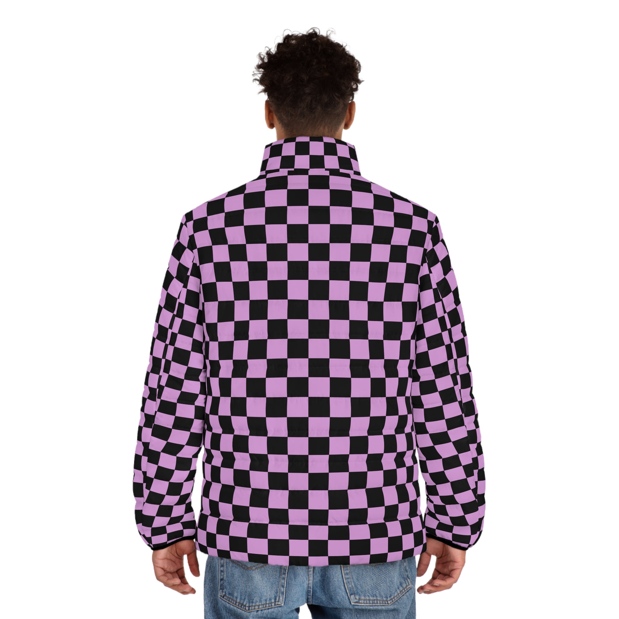Pixel Punk Vision Men's Puffer Jacket (AOP), Artsulli - Art is Long, Life is Short, All Over Prints, , , , , , , 