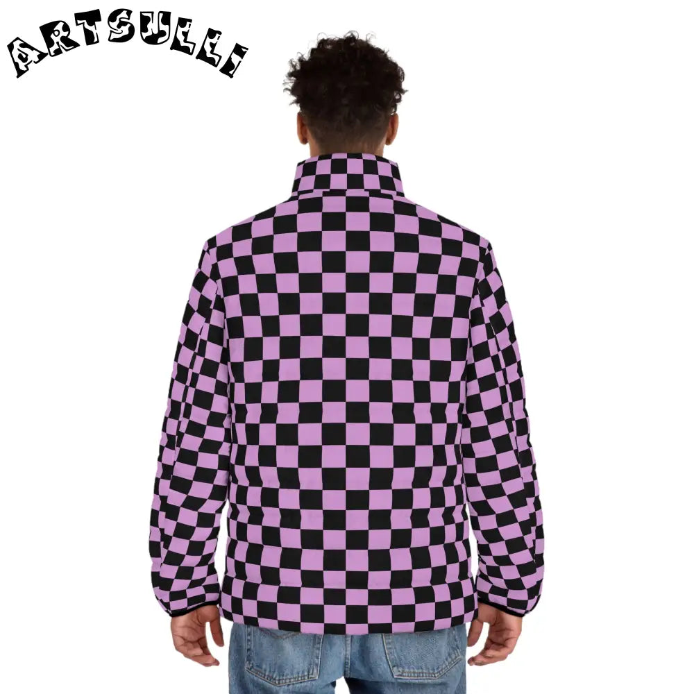JAKKOUTTHEBXX Pixel Punk Vision Men’s Puffer Jacket (AOP)