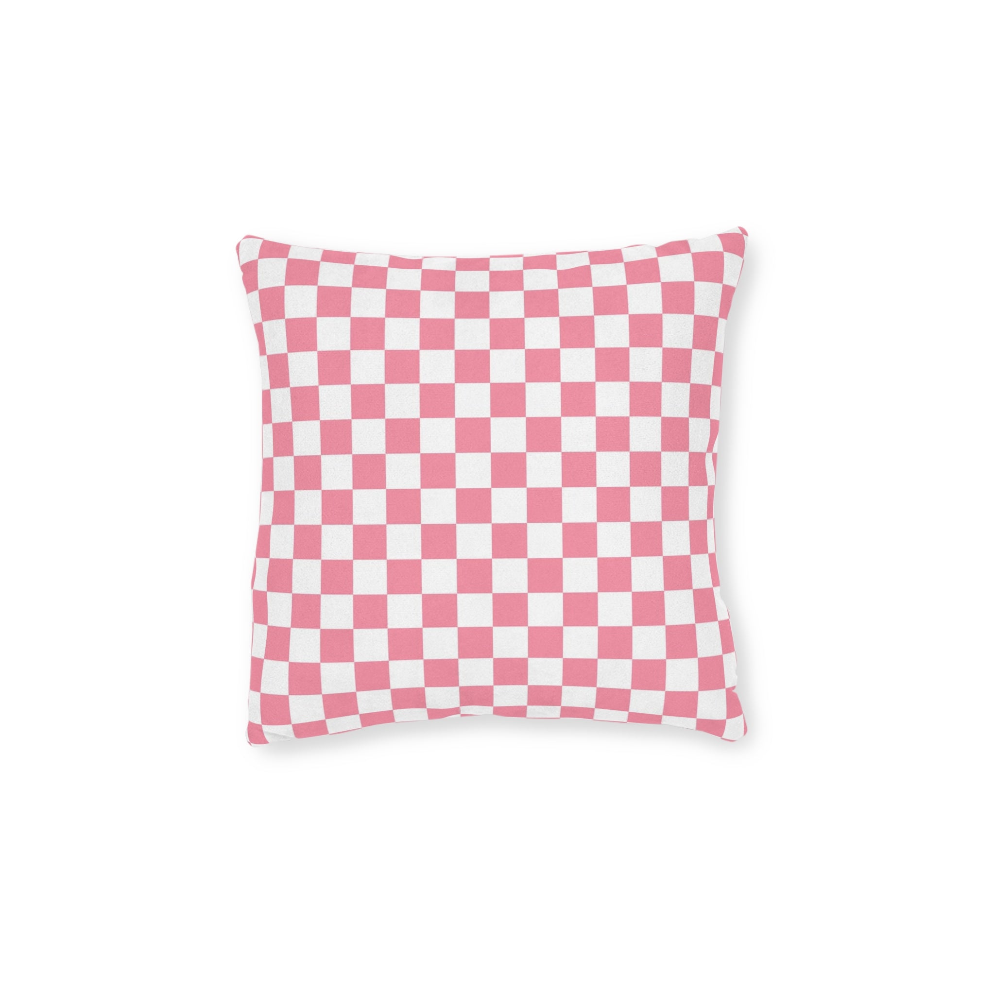 Brigandine Checkered Scene Square Pillow - Pink Back, Artsulli - Art is Long, Life is Short, Home Decor, Size, 12" × 12", , , , , 22359243892181251775