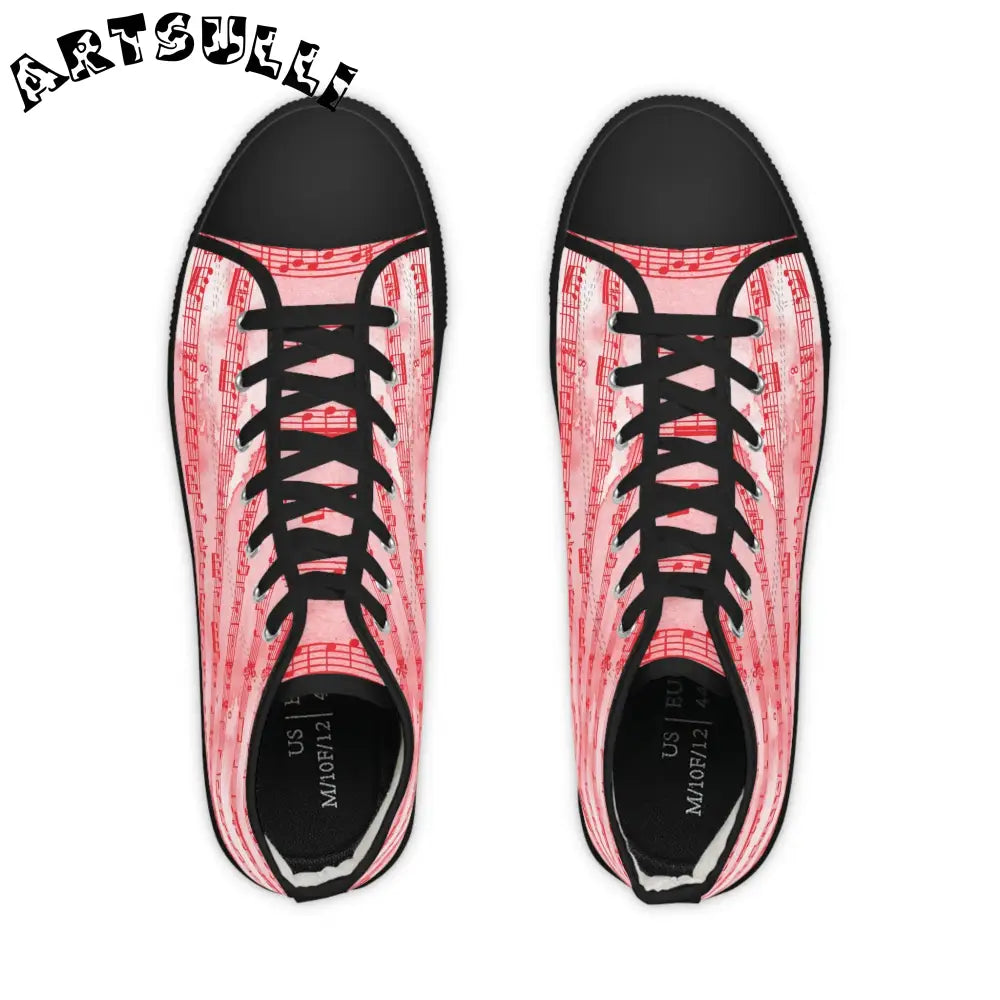 JAKKOUTTHEBXX Pink Musical Note High-Top Sneakers 2025