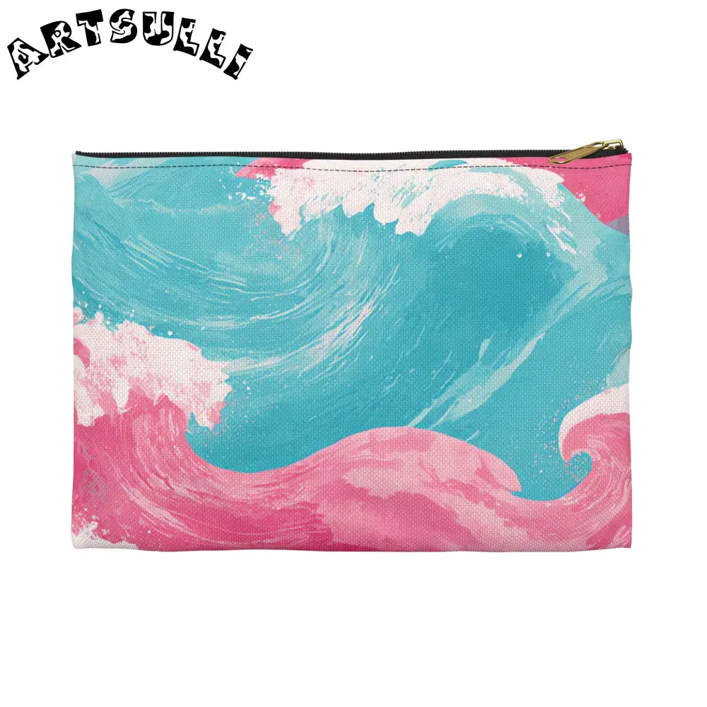 JAKKOUTTHEBXX The Great Pastelwave Pink and Blue Accessory Pouch