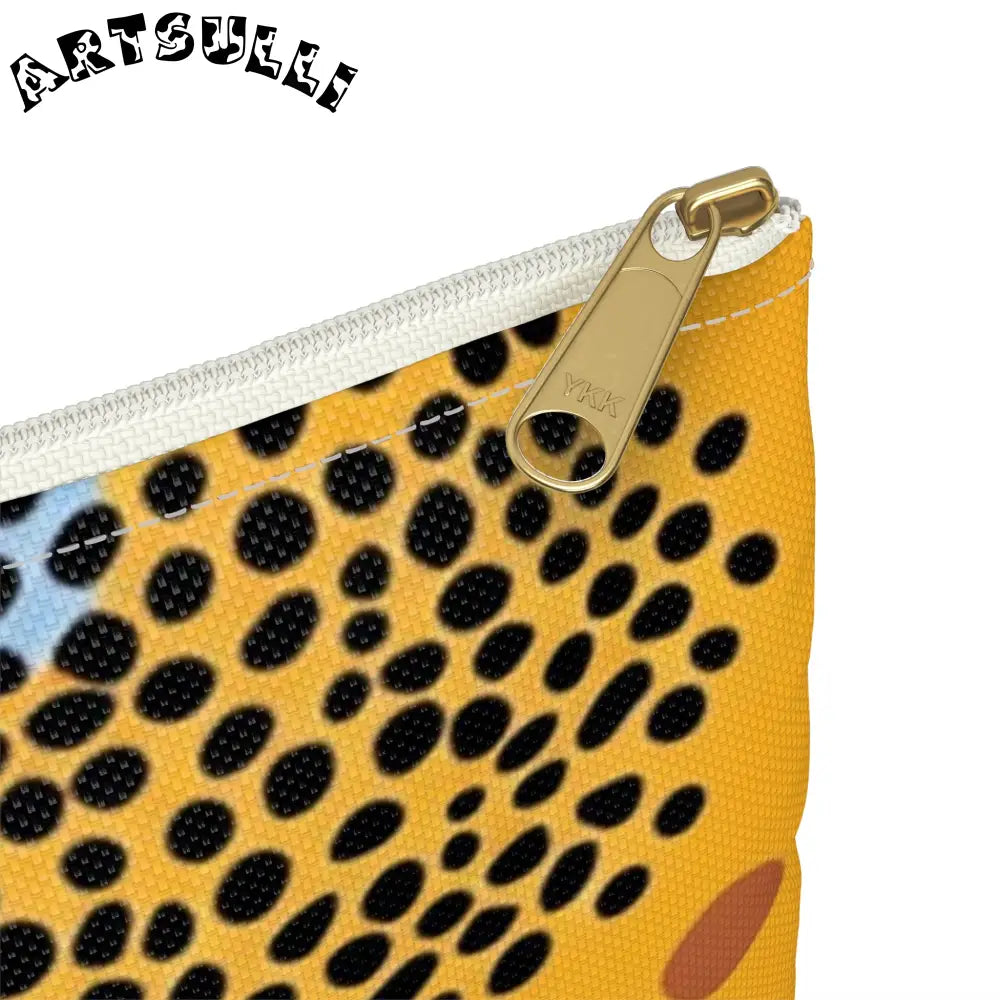JAKKOUTTHEBXX Colorful Abstract Dots and Shapes Accessory Pouch
