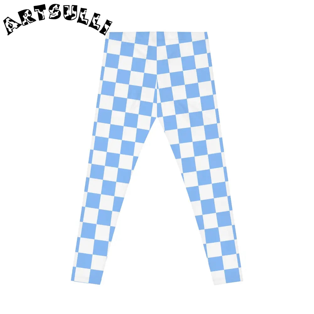JAKKOUTTHEBXX Checkerboard White and Light Blue Women’s Casual