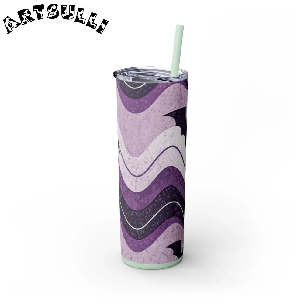 JAKKOUTTHEBXX Bat Wave Skinny Tumbler with Straw 20oz JAKKOUTTHEBXX