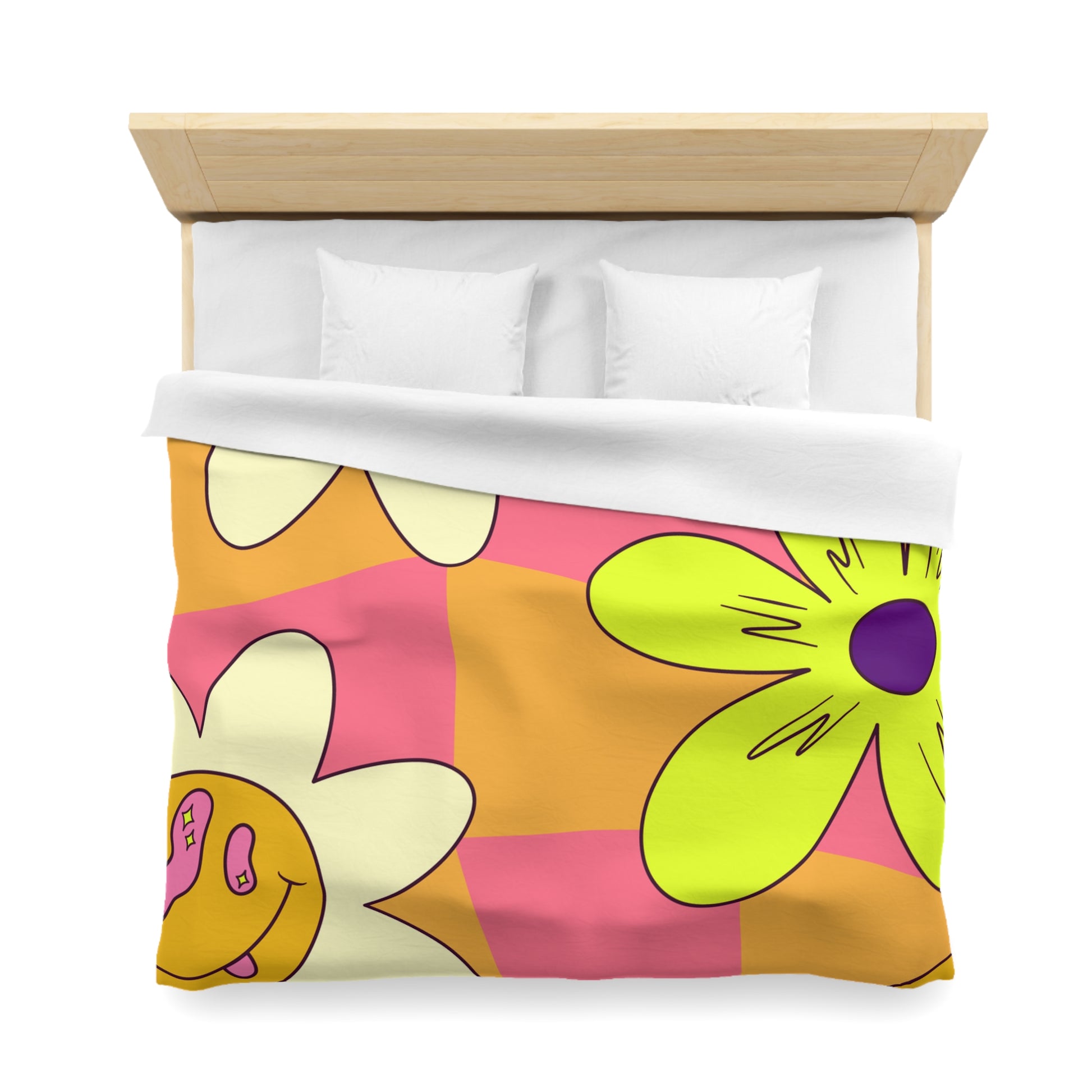 Trippy Sour Face Rave Microfiber Duvet Cover, Artsulli - Art is Long, Life is Short, Home Decor, , , , , , , 
