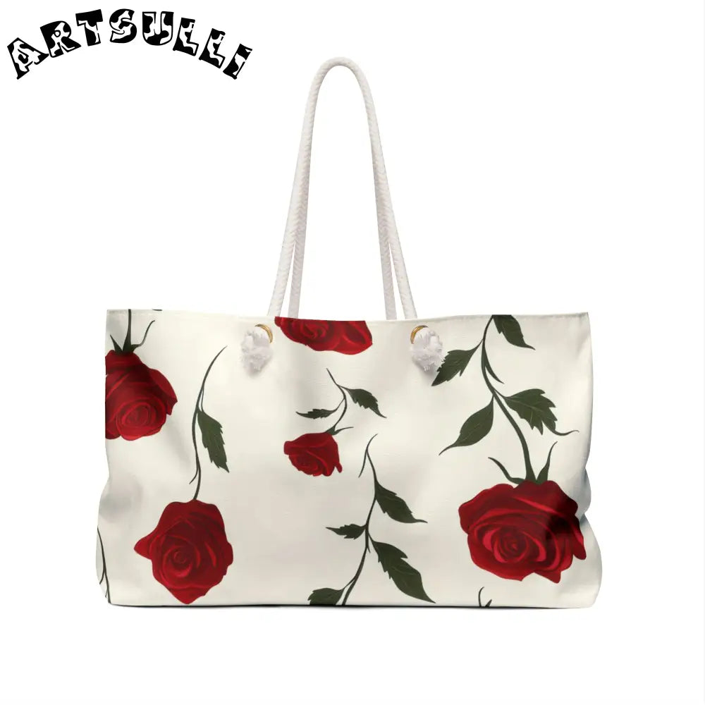 JAKKOUTTHEBXX Red Roses Weekender Bag JAKKOUTTHEBXX Artsulli - Art