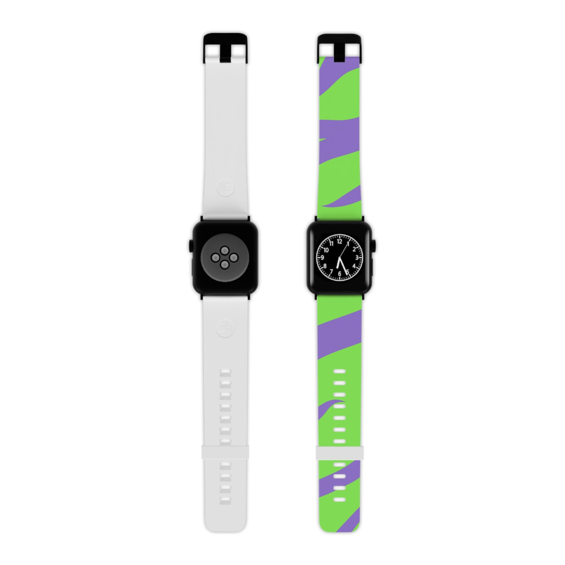 Tyrannosaurus Print Green and Purple Watch Band for Apple Watch, Artsulli - Art is Long, Life is Short, Accessories, Size, 8'' × 0.75'' / 42 - 44 mm, Color, Black, , , 15174403214768