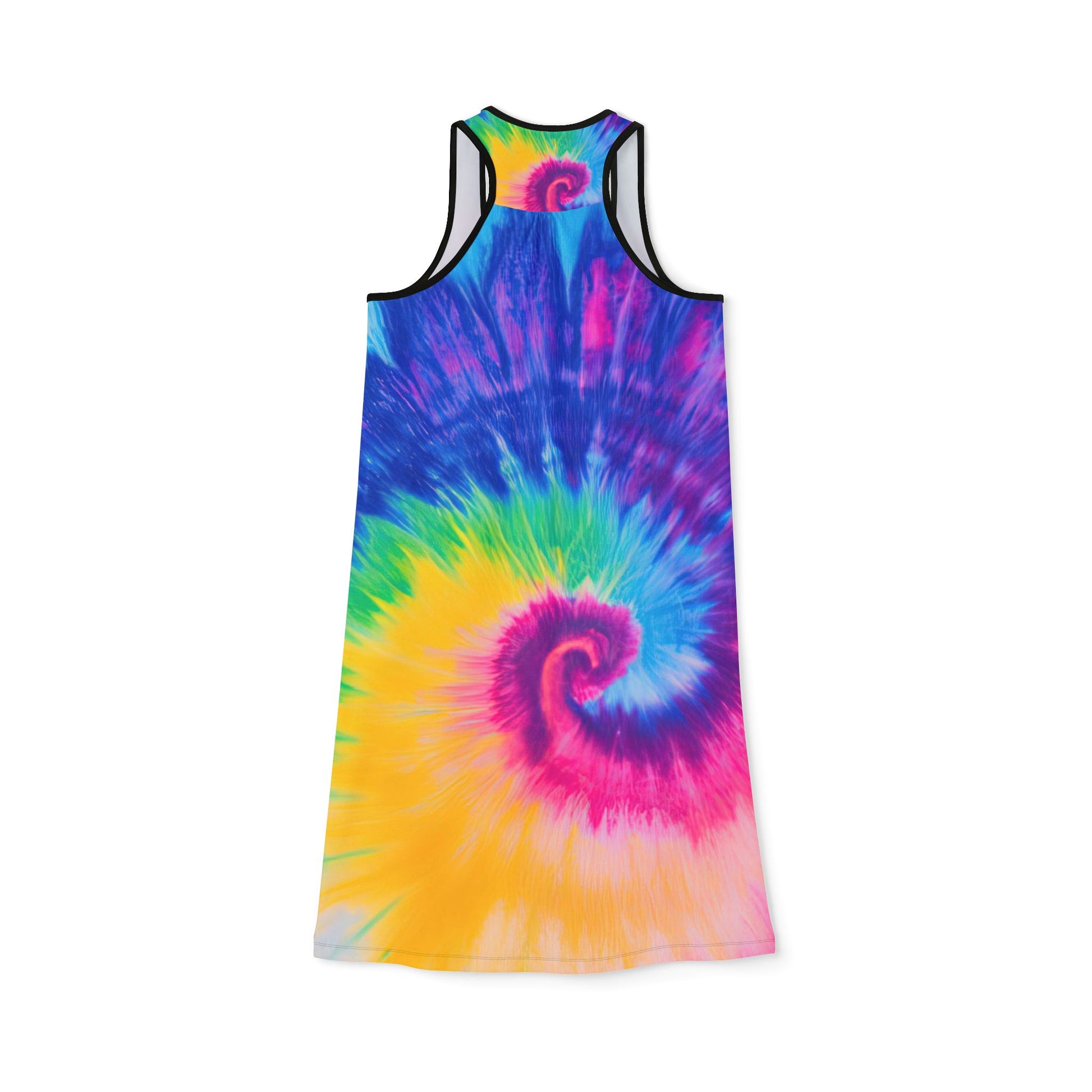 Psychedelic Tie Dye Women's Racerback Dress (AOP), Artsulli - Art is Long, Life is Short, Tank Top, , , , , , , 