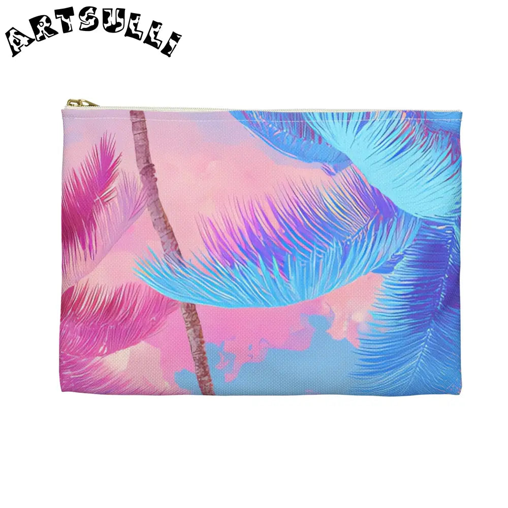 JAKKOUTTHEBXX Ethereal Pastel Palms Accessory Pouch JAKKOUTTHEBXX