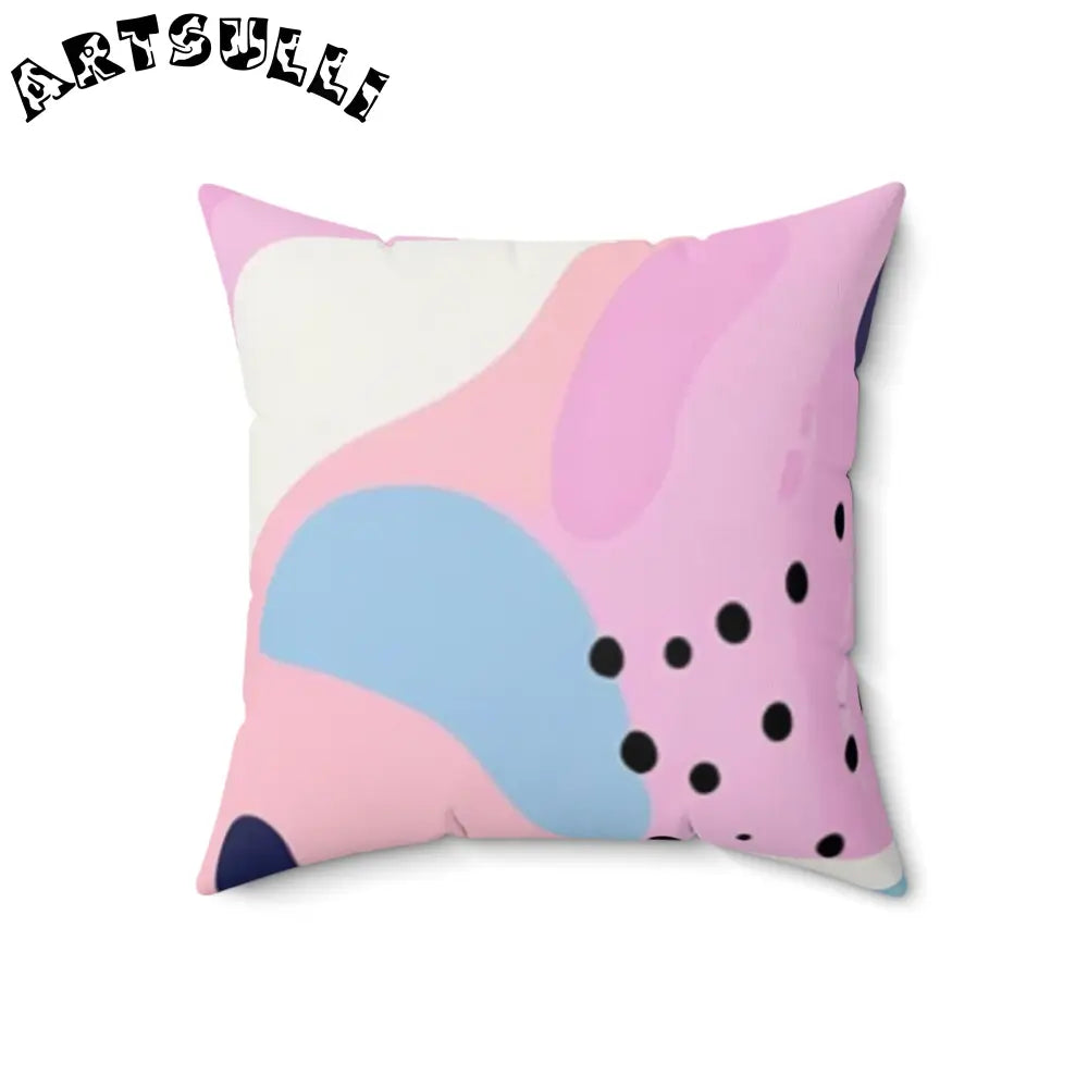 JAKKOUTTHEBXX Colorful Abstract Dots and Shapes Spun Polyester
