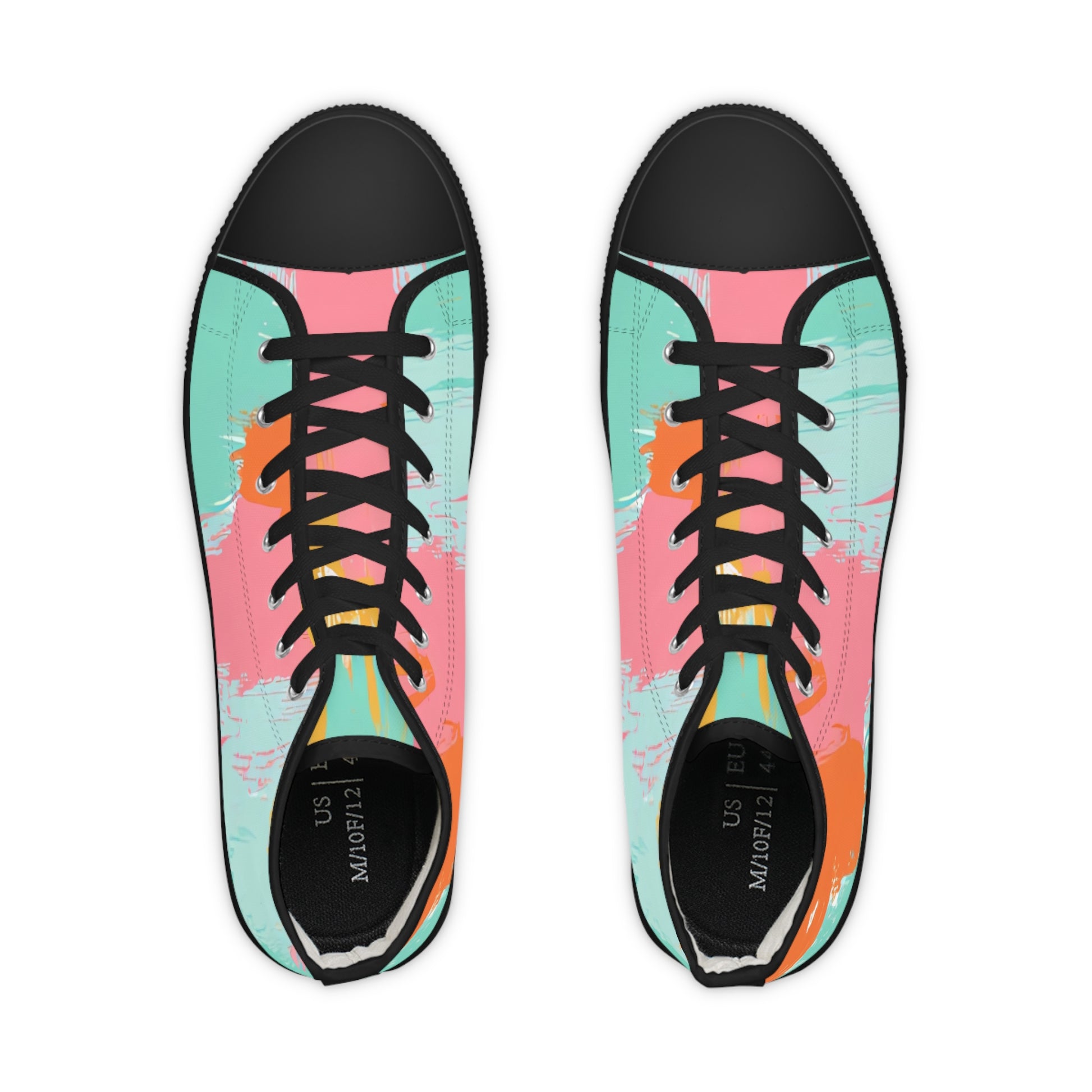 Preppy Pixel Bloom Men's High Top Sneakers, Artsulli - Art is Long, Life is Short, Shoes, , , , , , , 