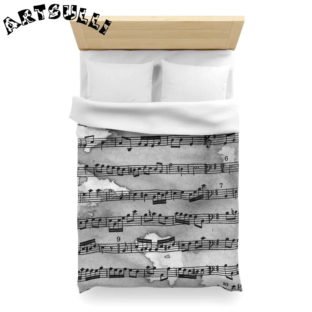 JAKKOUTTHEBXX Distressed Sheet Music Duvet Cover 2025