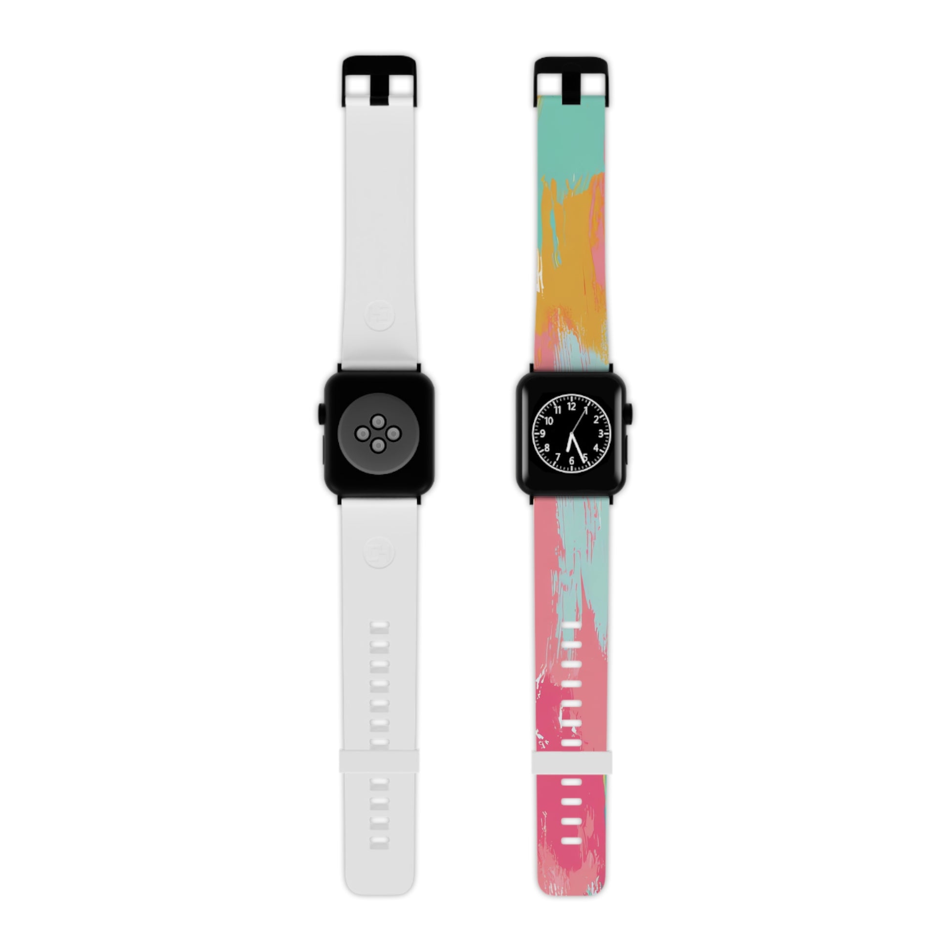Preppy Pixel Bloom Watch Band for Apple Watch, Artsulli - Art is Long, Life is Short, Accessories, Size, 8'' × 0.75'' / 38 - 40 mm, Color, Black, , , 98552077116564020026