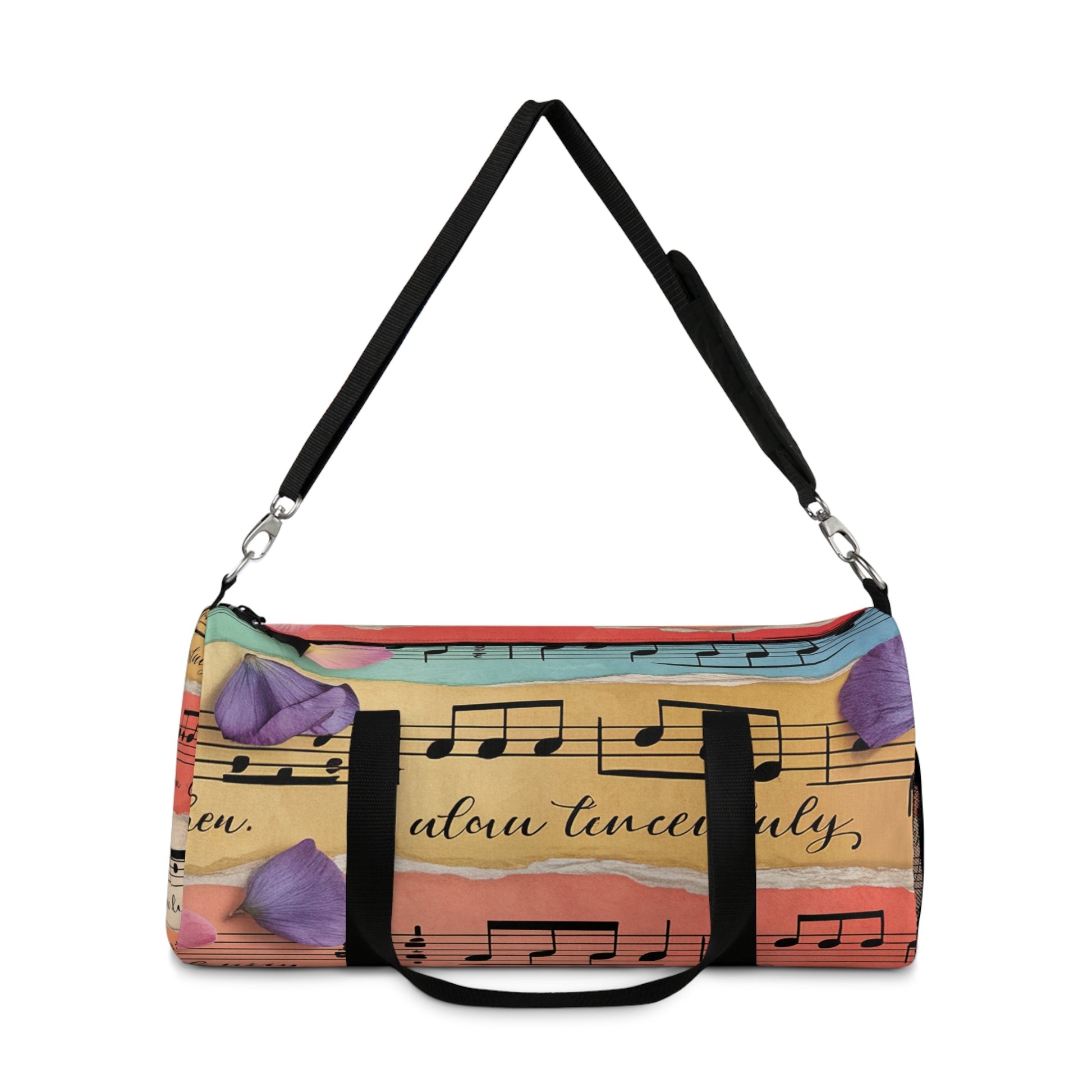 Torn Type Beat Sheet Music Multi-Color Duffel Bag, Artsulli - Art is Long, Life is Short, Bags, , , , , , , 