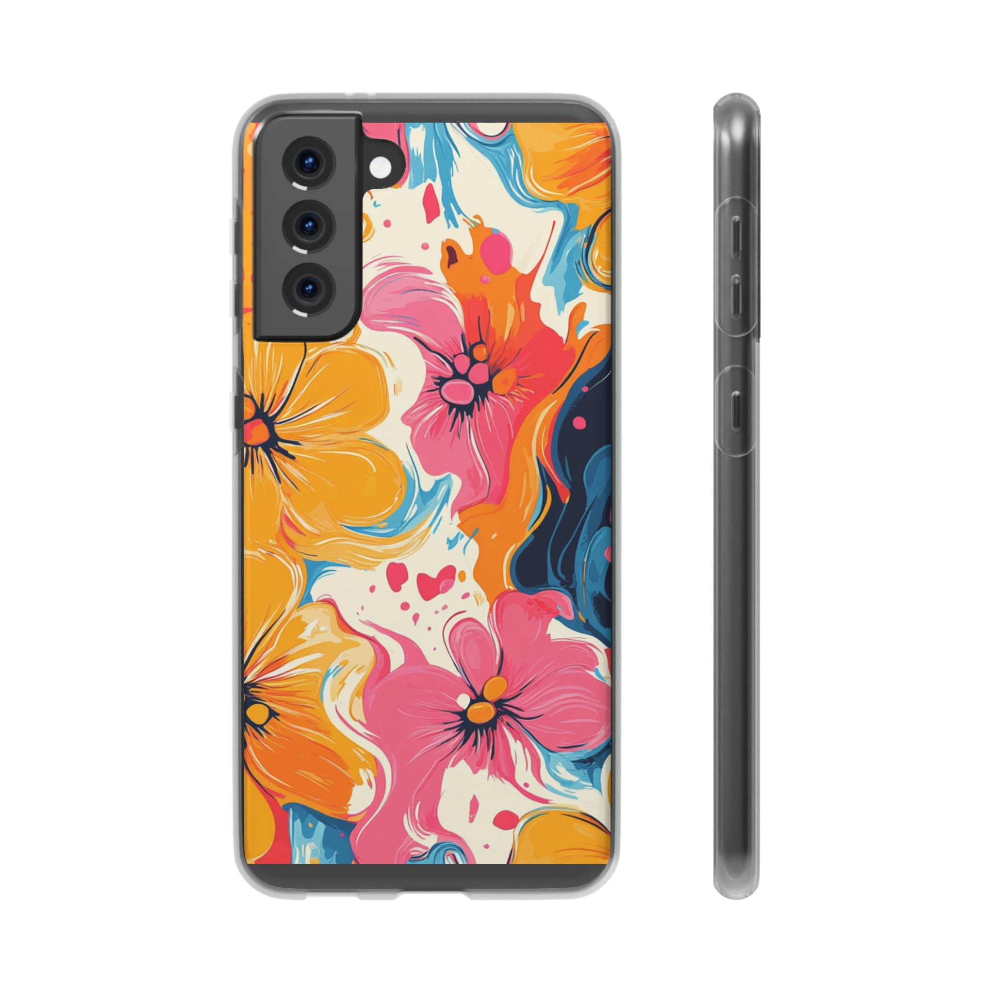 Vibrant Abstract Floral Flexi Case, Artsulli - Art is Long, Life is Short, Phone Case, Size, Samsung Galaxy S21 Plus, , , , , 27488935219435345626