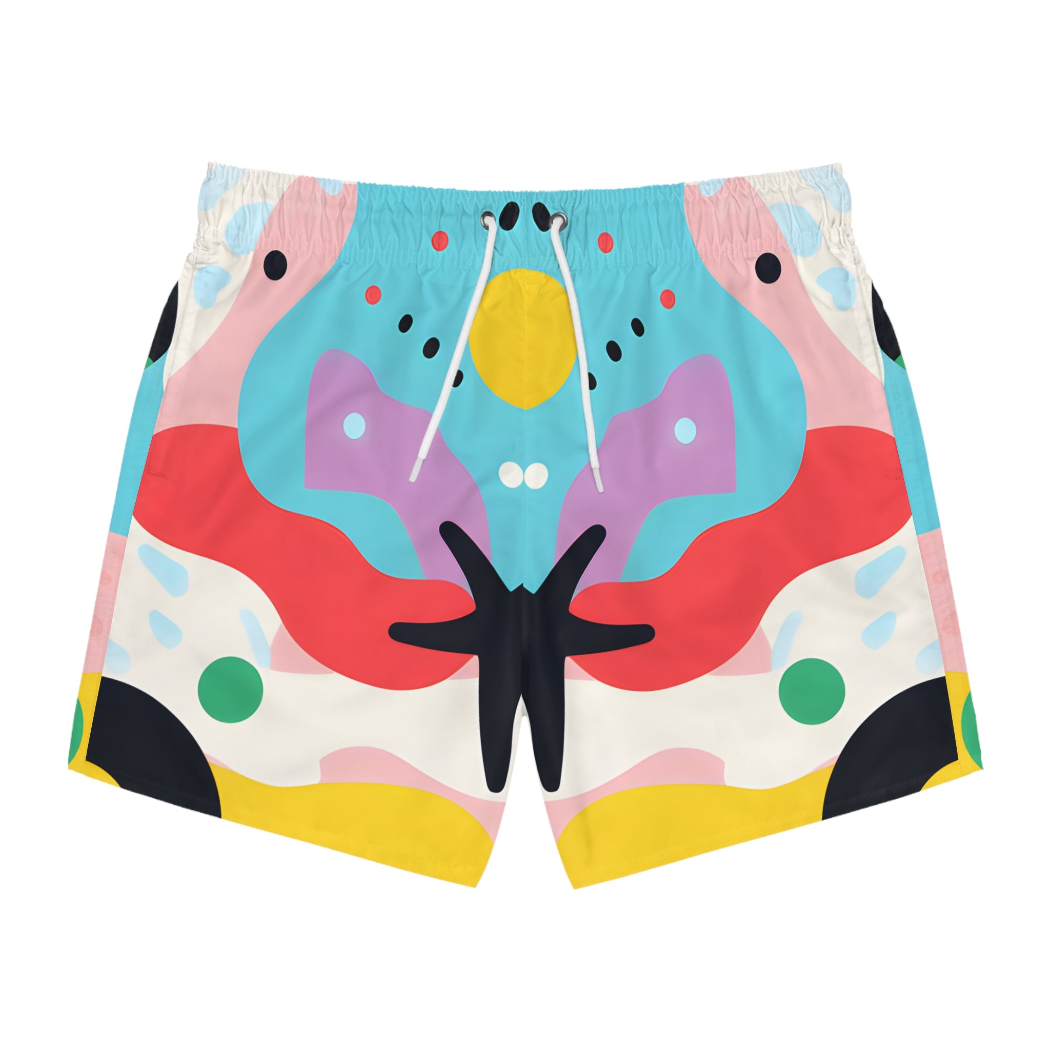 Colorful Abstract Shapes Swim Trunks (AOP), Artsulli - Art is Long, Life is Short, All Over Prints, Size, XS, Color, Seam thread color automatically matched to design, , , 23054507314995005278