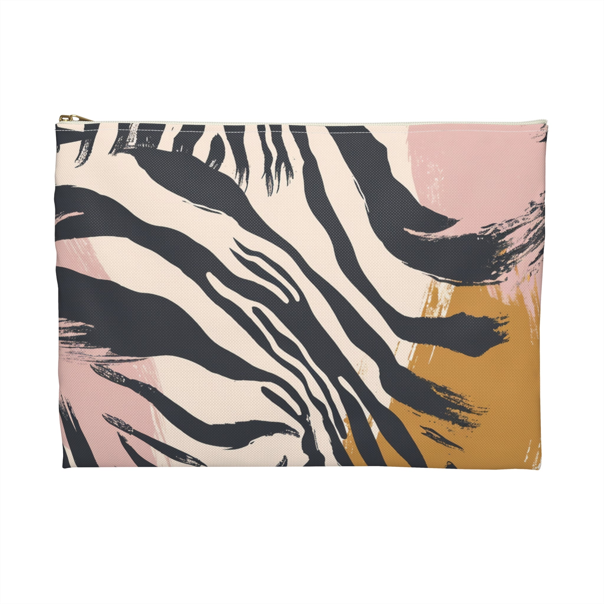 Zebra Brush Strokes Accessory Pouch, Artsulli - Art is Long, Life is Short, Bags, , , , , , , 