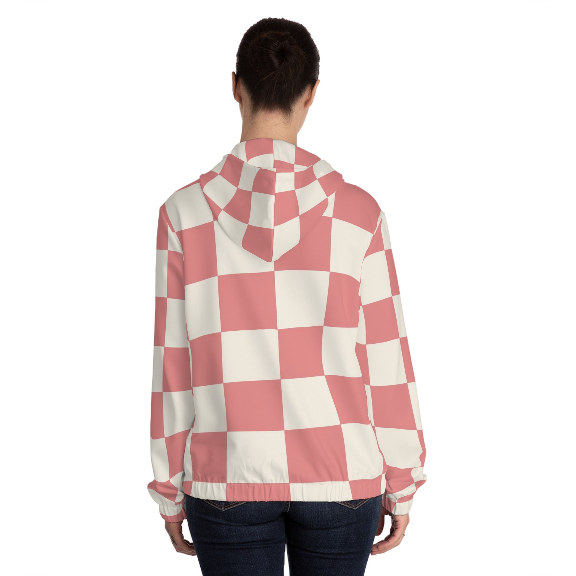 Retro Checkered Grassland Sprites Women’s Full-Zip Hoodie (AOP), Artsulli - Art is Long, Life is Short, All Over Prints, , , , , , , 