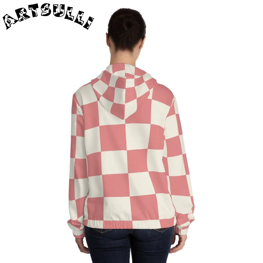 JAKKOUTTHEBXX Retro Checkered Grassland Sprites Women’s Full-Zip