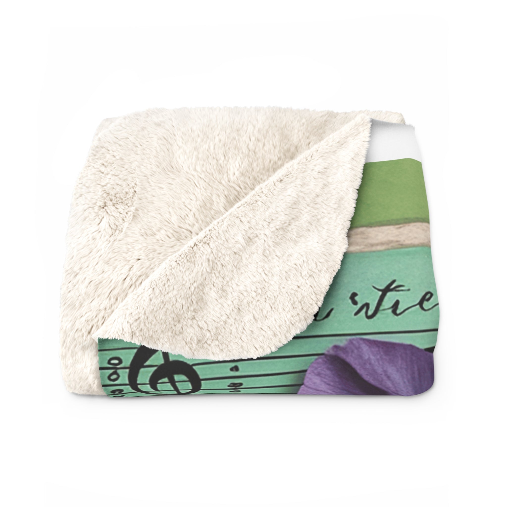 Torn Type Beat Sheet Music Multi-Color Sherpa Fleece Blanket, Artsulli - Art is Long, Life is Short, Home Decor, , , , , , , 