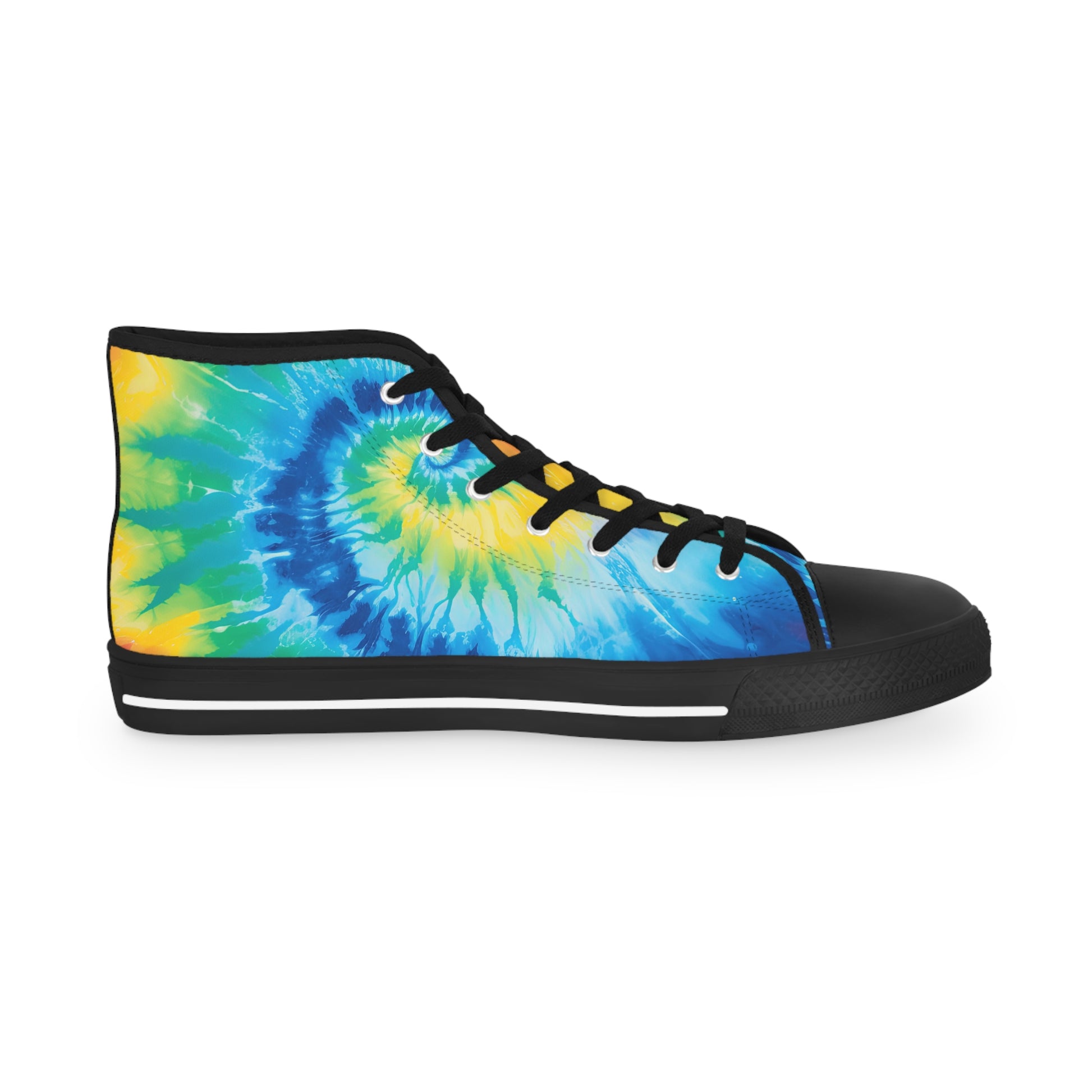 Tie Dye II Men's High Top Sneakers, Artsulli - Art is Long, Life is Short, Shoes, , , , , , , 