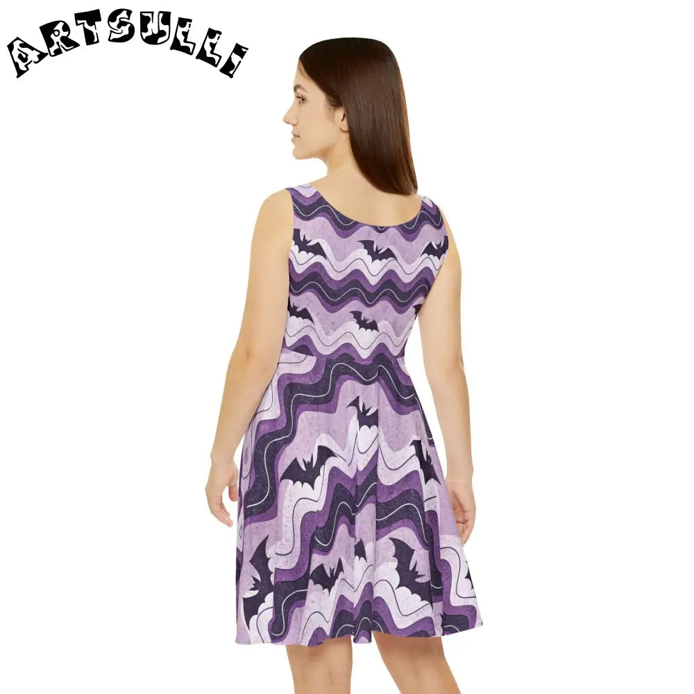 JAKKOUTTHEBXX Bat Wave Women’s Skater Dress (AOP) JAKKOUTTHEBXX