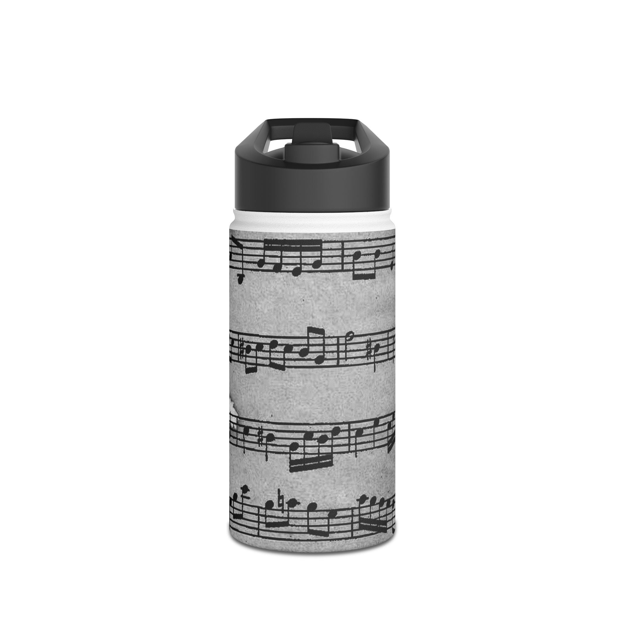 Drip Spill Type Beat Sheet Music Black Stainless Steel Water Bottle, Standard Lid, Artsulli - Art is Long, Life is Short, Mug, Size, 12oz, Color, White, , , 84642647762715066338