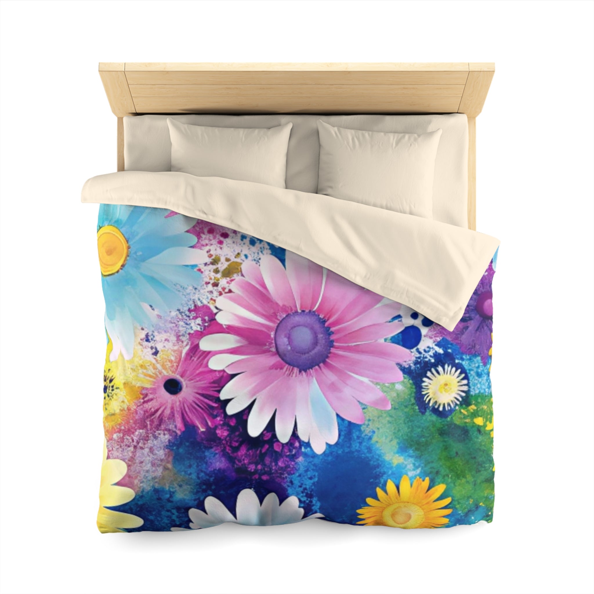 Magical Flower Explosion Multi-Color Microfiber Duvet Cover, Artsulli - Art is Long, Life is Short, Home Decor, , , , , , , 
