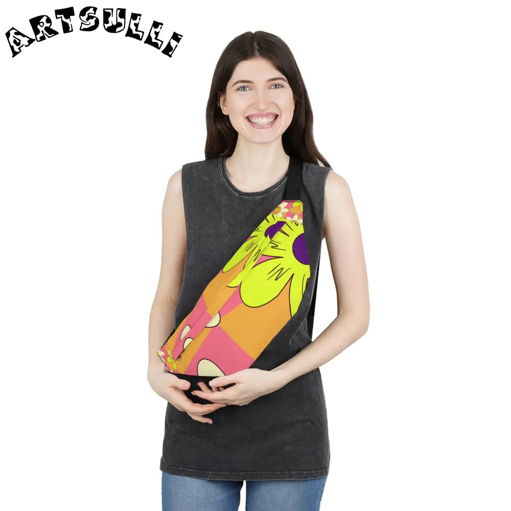 JAKKOUTTHEBXX Trippy Sour Face Rave Large Fanny Pack JAKKOUTTHEBXX