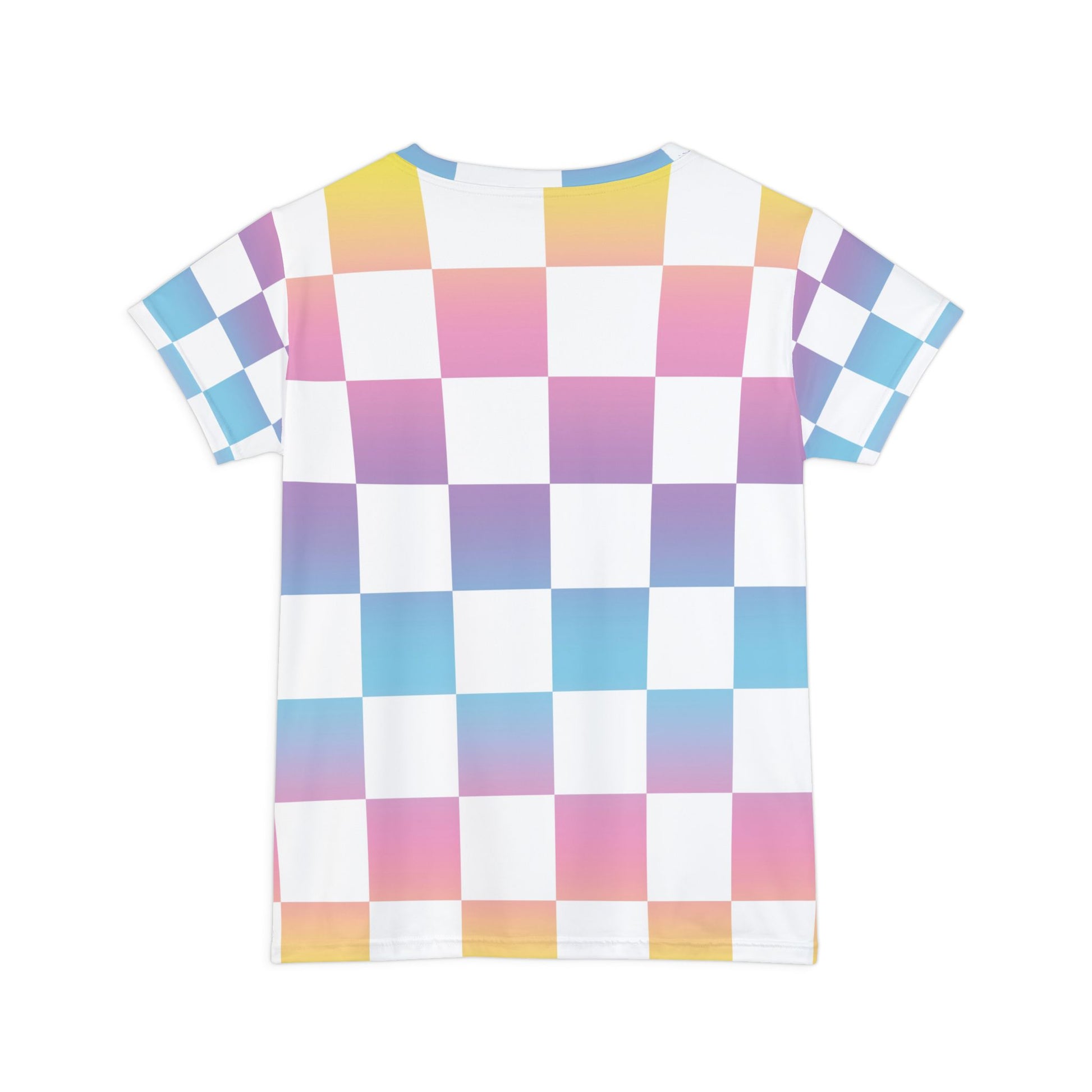 Vaporwave Check II Women's Short Sleeve Shirt (AOP), Artsulli - Art is Long, Life is Short, All Over Prints, , , , , , , 