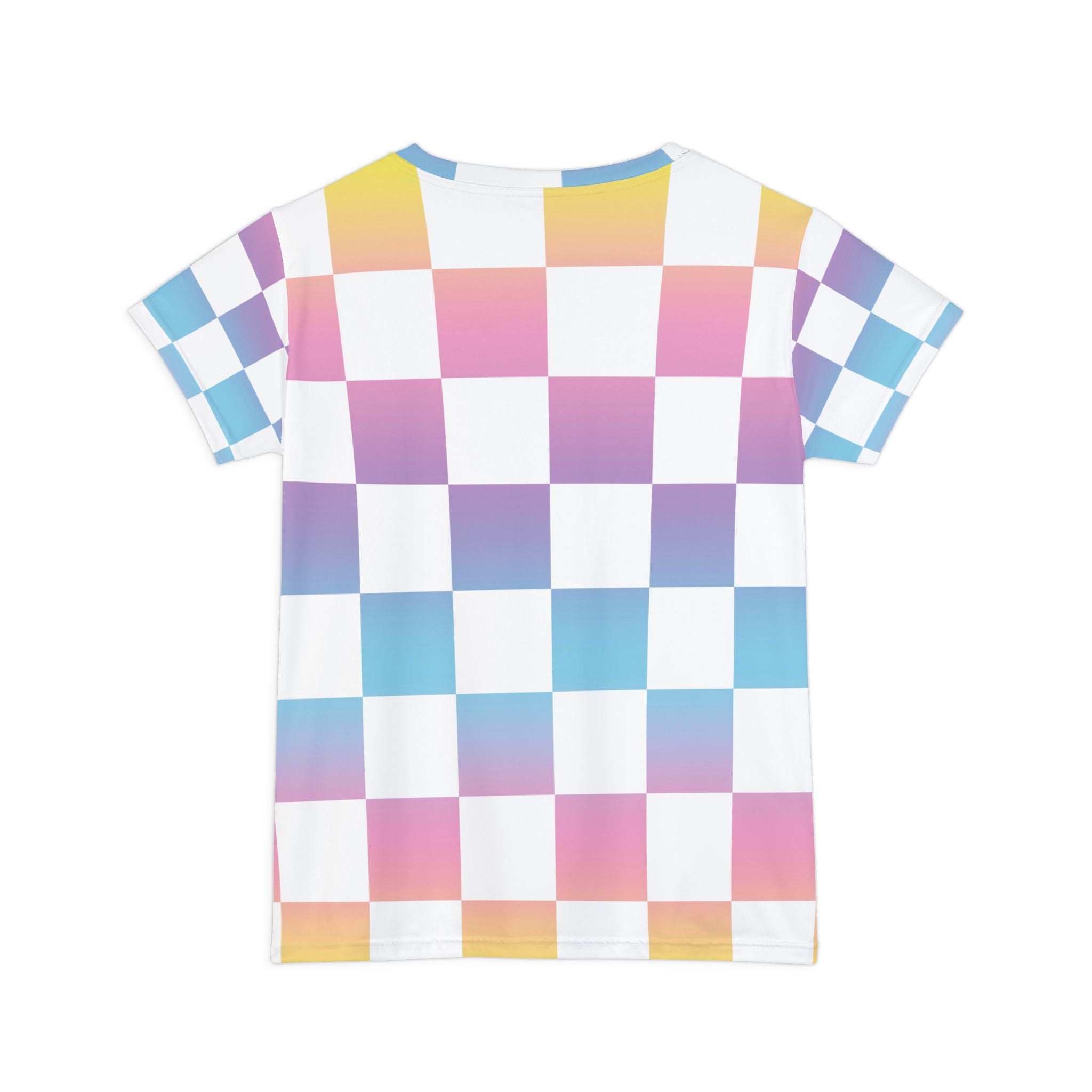 Vaporwave Check II Women's Short Sleeve Shirt (AOP), Artsulli - Art is Long, Life is Short, All Over Prints, , , , , , , 