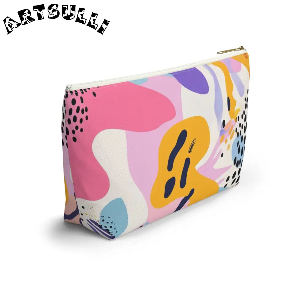 JAKKOUTTHEBXX Colorful Abstract Dots and Shapes II Accessory Pouch w