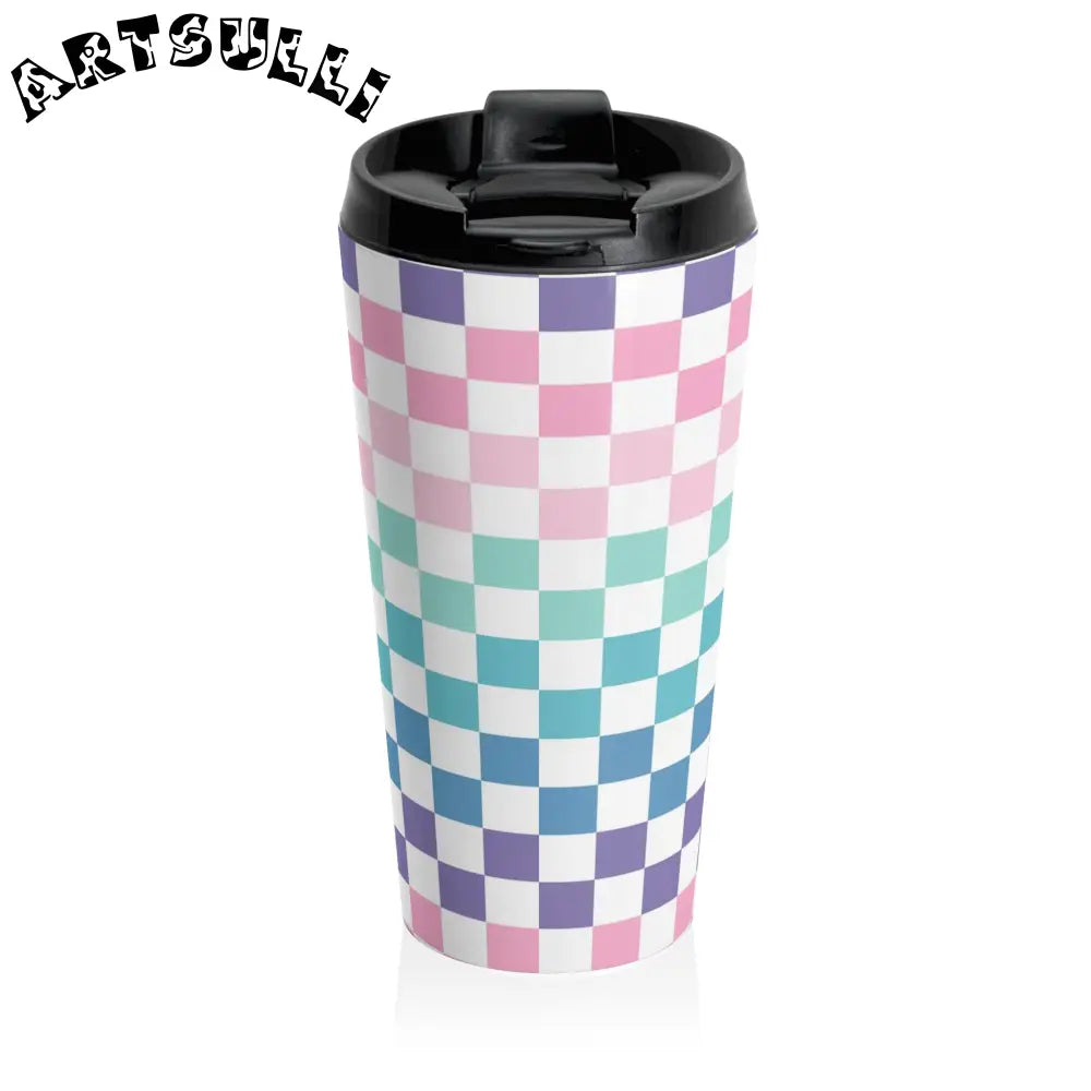 JAKKOUTTHEBXX Vaporwave Rainbow Checkerboard Multi-Color Stainless