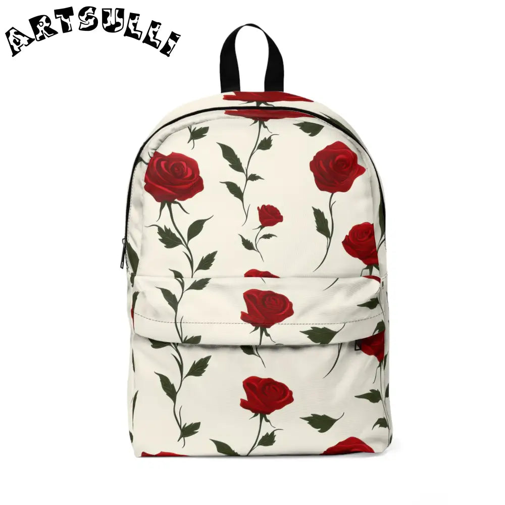 JAKKOUTTHEBXX Red Roses Unisex Classic Backpack JAKKOUTTHEBXX