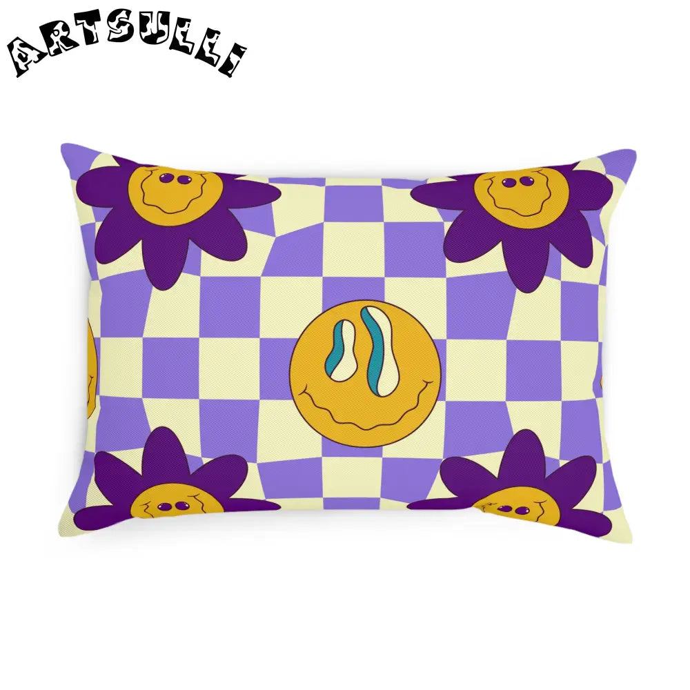 JAKKOUTTHEBXX Trippy Flower Power Motifs Pink Cushion JAKKOUTTHEBXX