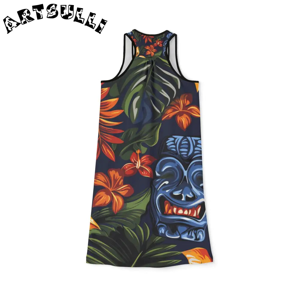 JAKKOUTTHEBXX Tiki Mask Hawaiian Tank Dress 2025